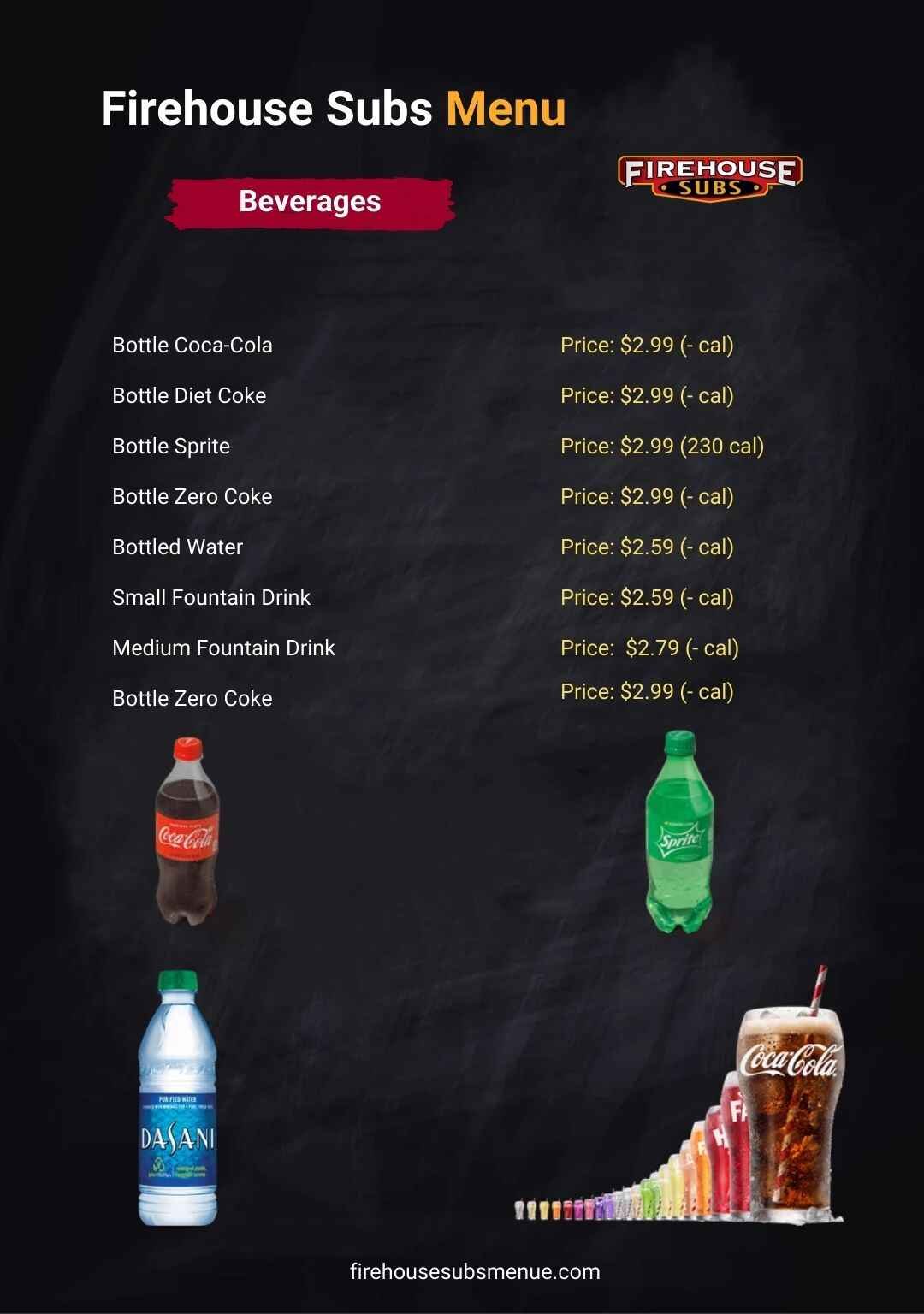 Firehouse Subs Beverages Menu