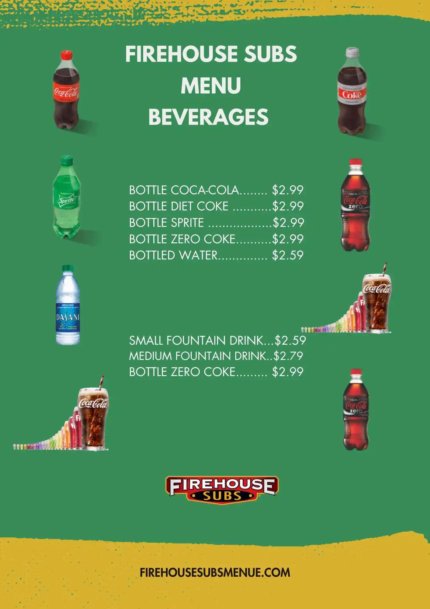 Firehouse subs Menu Beverages