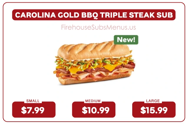 Carolina Gold BBQ Triple Steak Sub